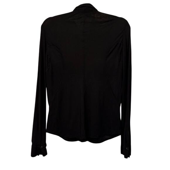 Marithe Francois Girbaud Womens Top Button Up Long Sleeve Size 6 Y2K Black - Picture 10 of 13